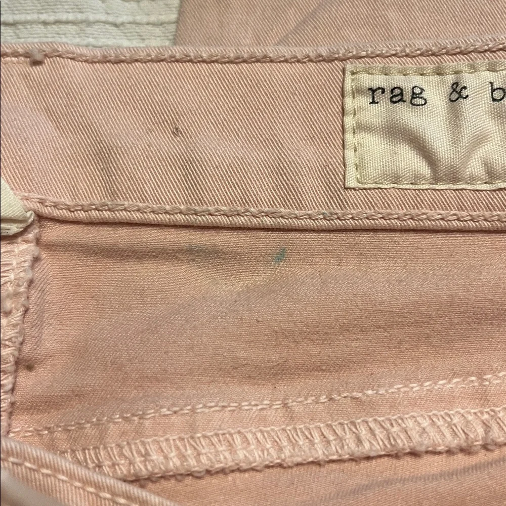 RAG & BONE blush pink zipper Capri jeans size 28 like new